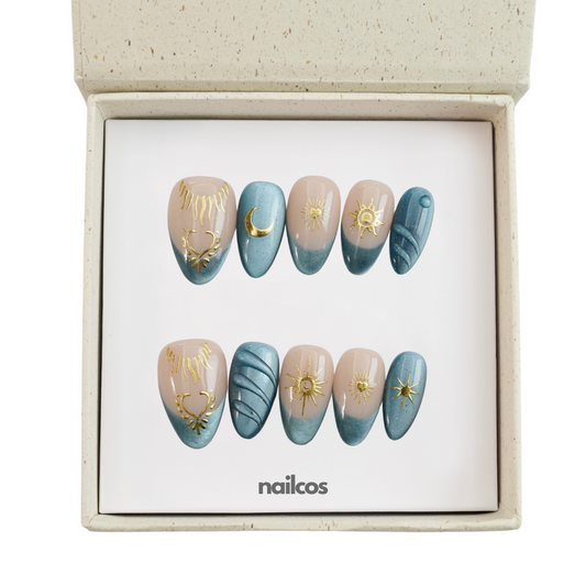 Luna Sol Short Almond French,Cat Eye