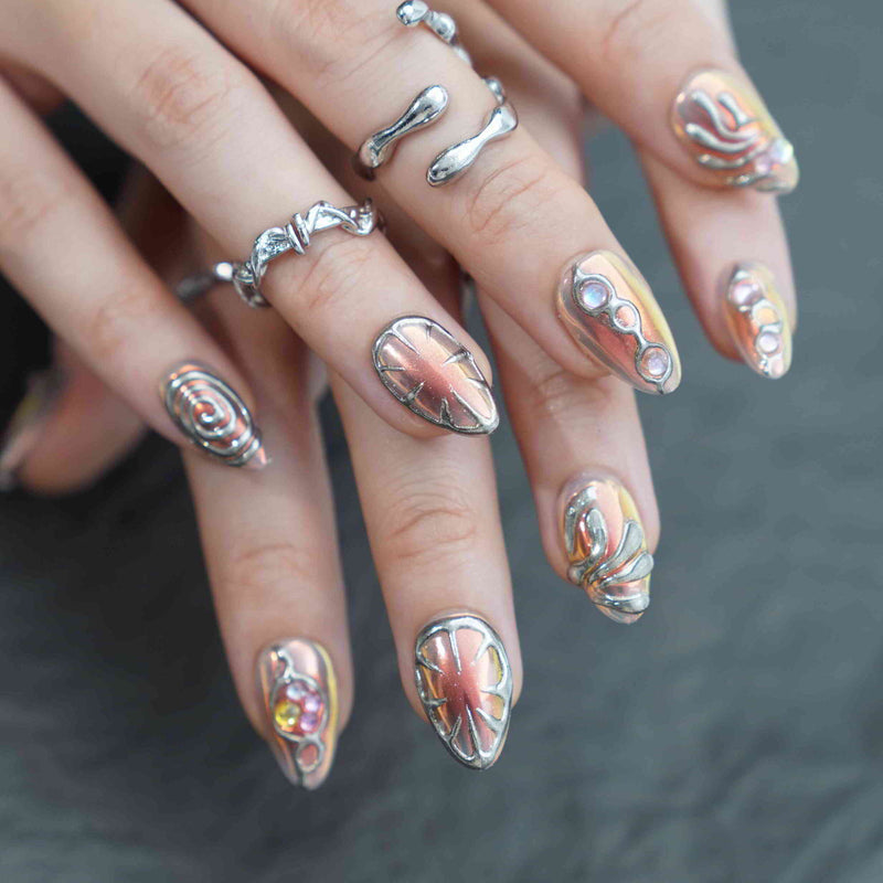Aurora Flash - Short Almond Short Almond Chrome