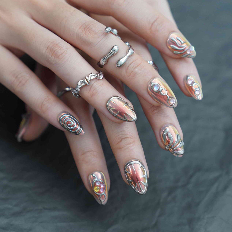 Aurora Flash - Short Almond Short Almond Chrome