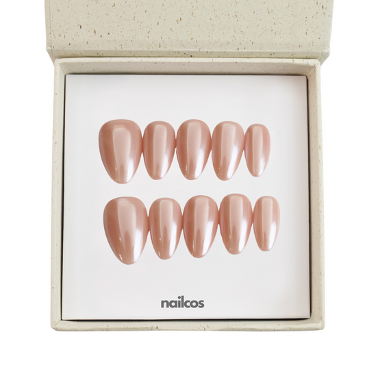 No.316 Short Round Glazed Press-on Nails