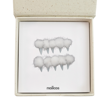 Snow Queen-Removable Long Stiletto Cat Eye,Christmas,Y2K Style Press-on Nails