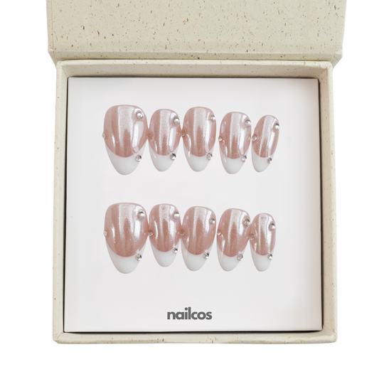 Pearl French Shiny Short Almond French,Glazed