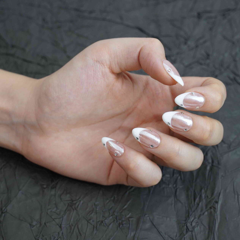 Pearl French Shiny Short Almond French,Glazed