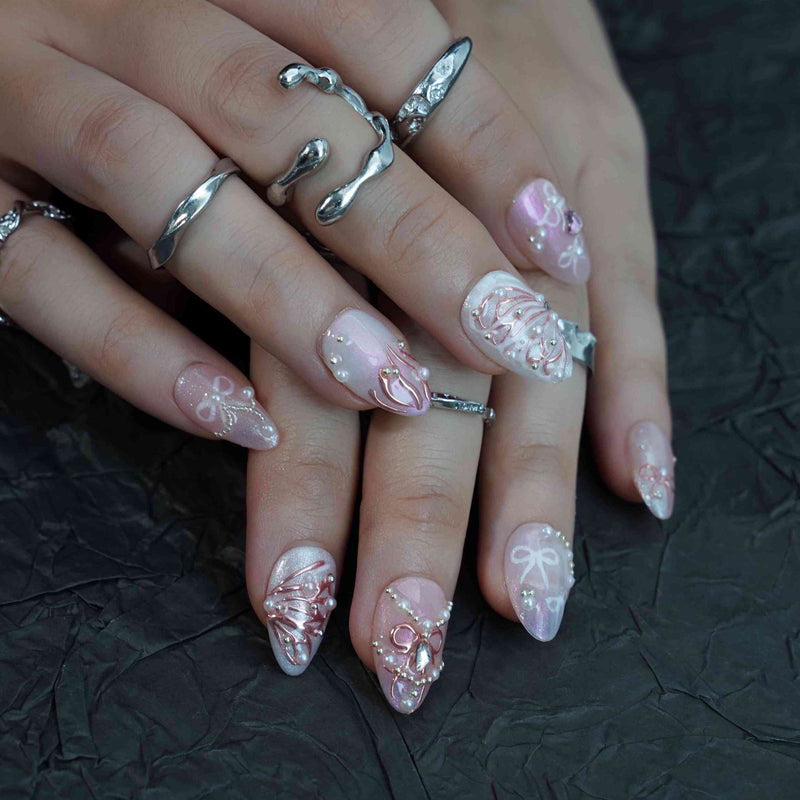 Dream Ballet Short Almond Chrome,Glazed