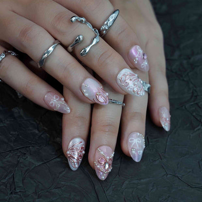 Dream Ballet Short Almond Chrome,Glazed