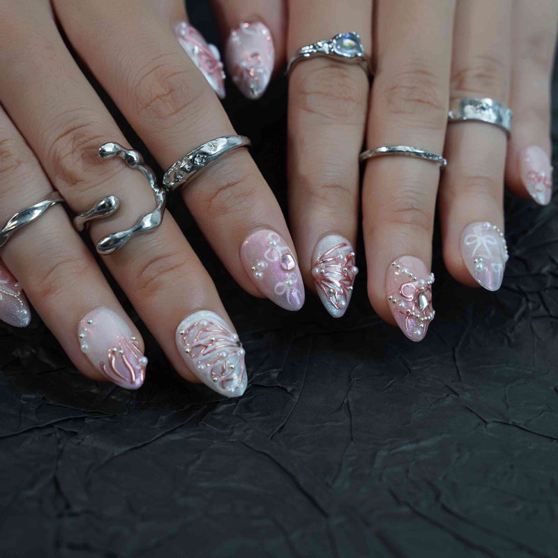 Dream Ballet Short Almond Chrome,Glazed